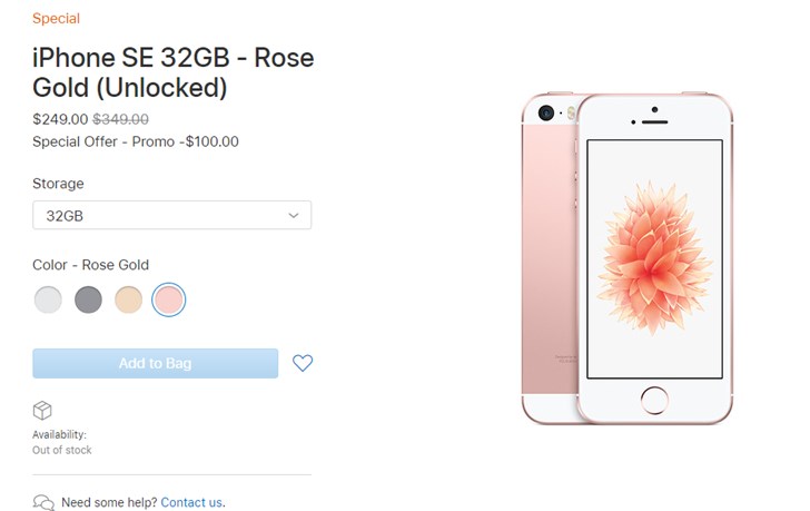 苹果美区官网上架了iPhone SE特别版 苹果美区官网上架了iPhone SE特别版
