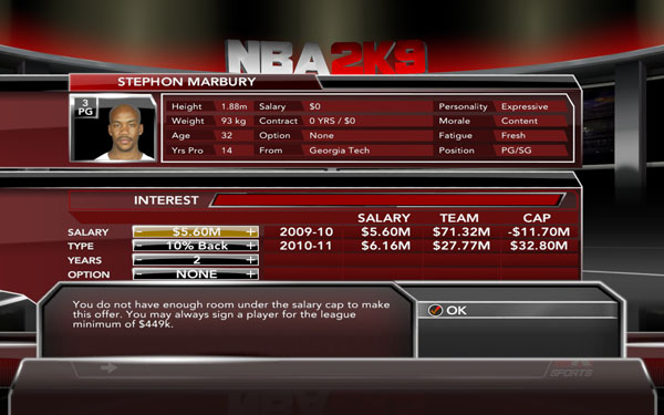 NBA2K9 薪金规则扫盲以及王朝内应用