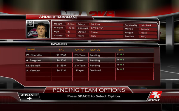 NBA2K9 薪金规则扫盲以及王朝内应用