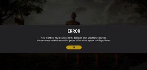 绝地求生Your client will not now close due to detection of an unauthorized device解决方法