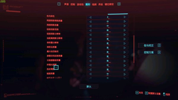 《赛博朋克2077》1660s60帧画面设置参考