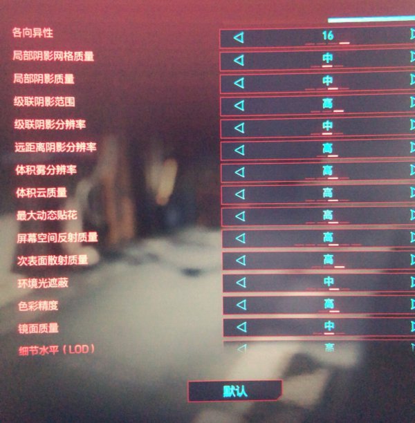 《赛博朋克2077》1660ti画面设置心得