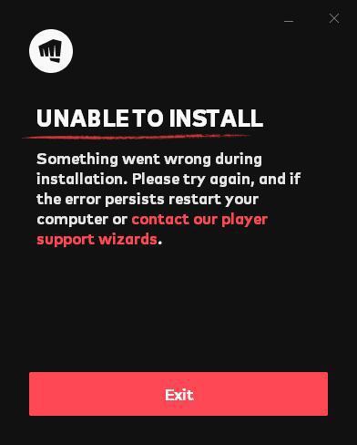《瓦罗兰特》 unableto install解决办法