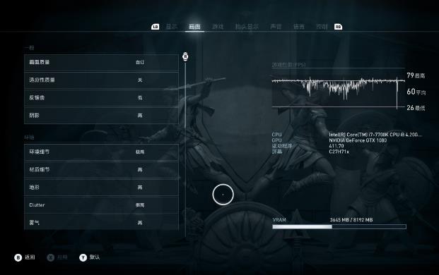 《刺客信条奥德赛》GTX1080稳60帧画面设置建议
