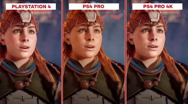 《地平线黎明时分》ps4 pro画面对比