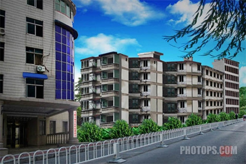 Photoshop技巧 让震后的废墟重现辉煌