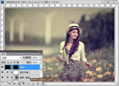 Photoshop�����⾰��ŮͼƬƯ����ů��ɫ