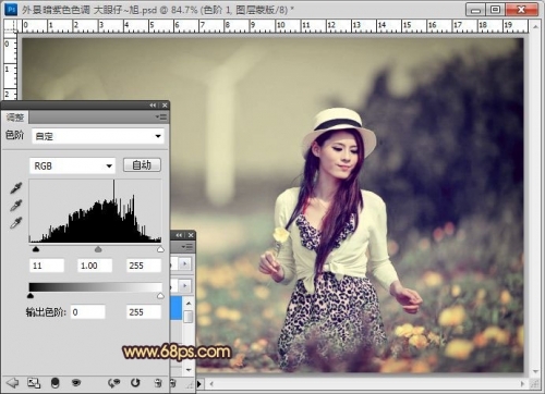 Photoshop�����⾰��ŮͼƬƯ����ů��ɫ