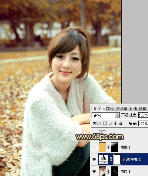 Photoshop������԰��ŮͼƬ�����Ļƺ�ɫ