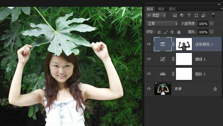 PS如何调出翠绿树木外景人像 PS如何调出翠绿树木外景人像