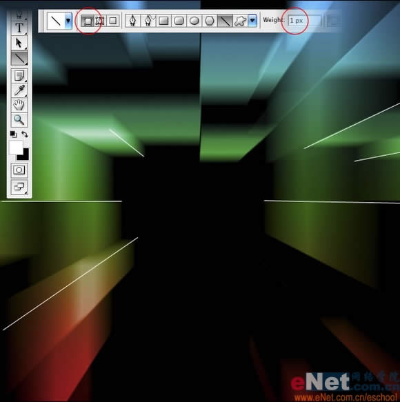 Photoshop制作酷劲十足的三维空间特效