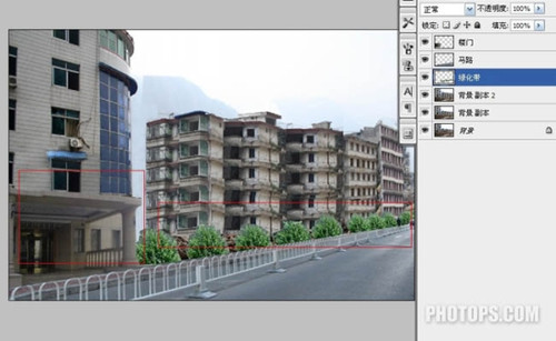 Photoshop技巧 让震后的废墟重现辉煌