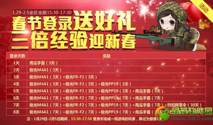 战地之王3倍经验迎新春活动 春节登陆送好礼