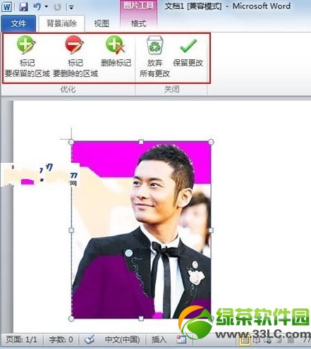 word2010抠图教程:使用word2010抠图换背景方法2