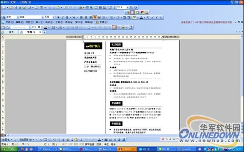 暑期实习热 WPS简历模板助求职