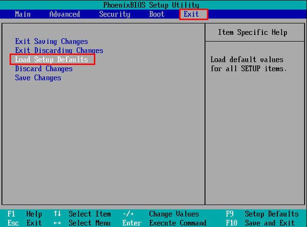 bios��ô�ָ�����Ĭ��ֵ��