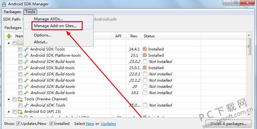 android sdk manager无法更新怎样办?