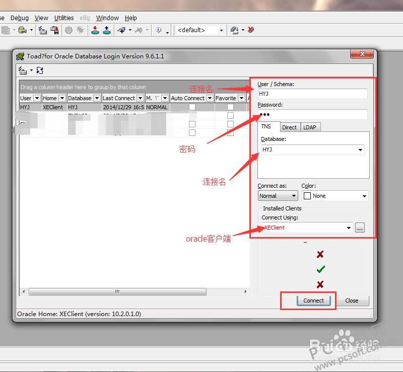 toad for oracle���ʹ�ã�