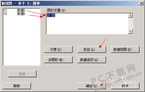 minitab箱线图怎么画?