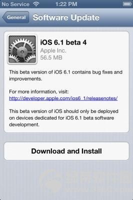 iOS 6.1 beta4 测试版官方下载已放出,iOS6.1正式版还会远吗?1