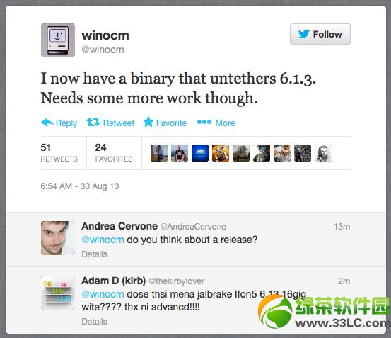 ios6.1.3完美越狱即将发布:完美越狱二进制码已找到1