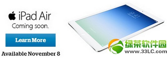 iPad air可在10月30提前预订 苹果零售店提货1