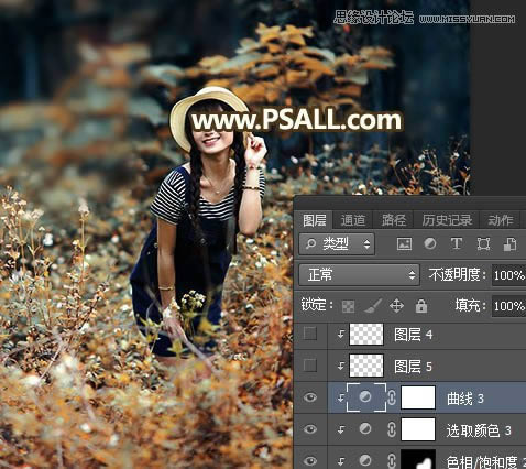Photoshop给外景女孩照片添加逆光美景效果