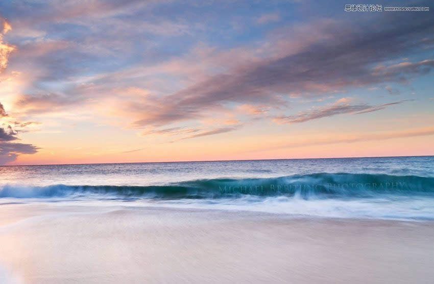 PS给整洁乡村小镇照片添加唯美夕阳效果