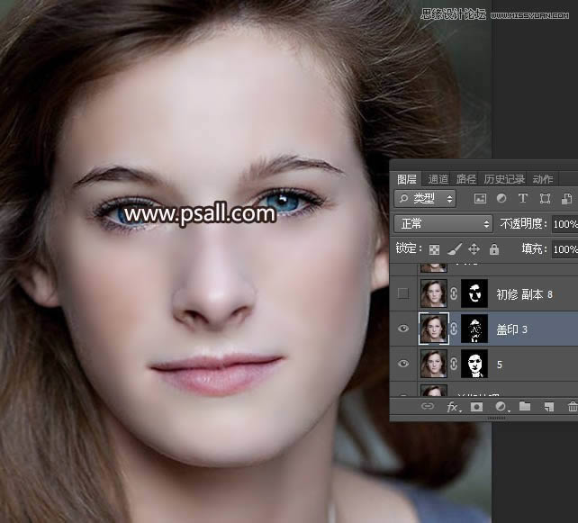 对雀斑女生头像照片磨皮处理的PS教程
