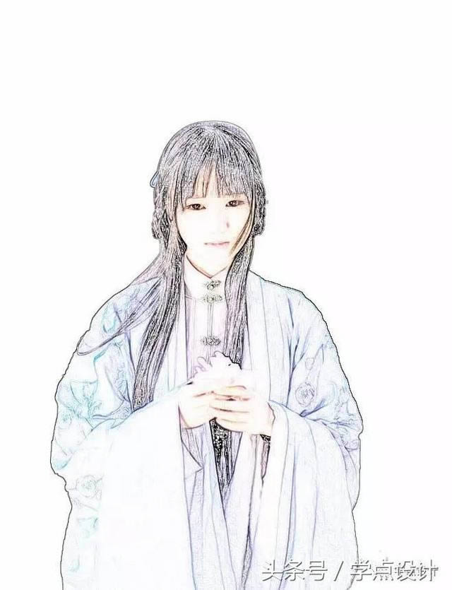 PS调制中国古风工笔画美女照片效果