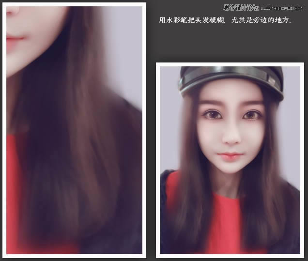 把可爱女孩头像照片转手绘效果的PS教程