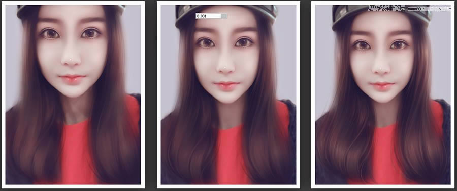 把可爱女孩头像照片转手绘效果的PS教程