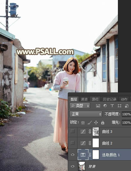调出唯美夕阳乡村人像美景照片的PS教程