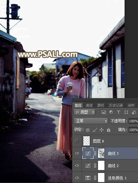 调出唯美夕阳乡村人像美景照片的PS教程