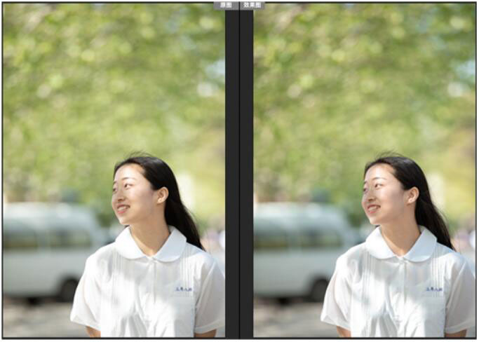 PS调出虚化校园背景小清新女生照片