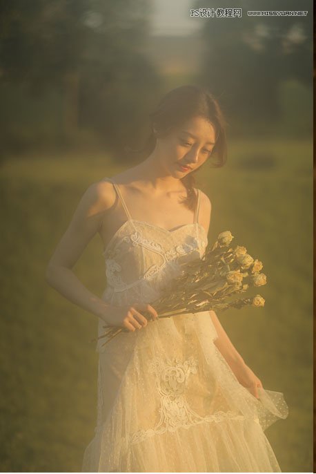 PS调出复古朦胧效果的仙气女孩照片