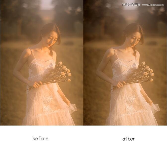 PS调出复古朦胧效果的仙气女孩照片