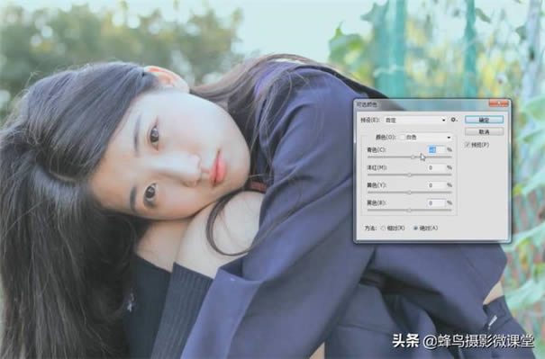 PS调出日系小清新光影女生头像照片