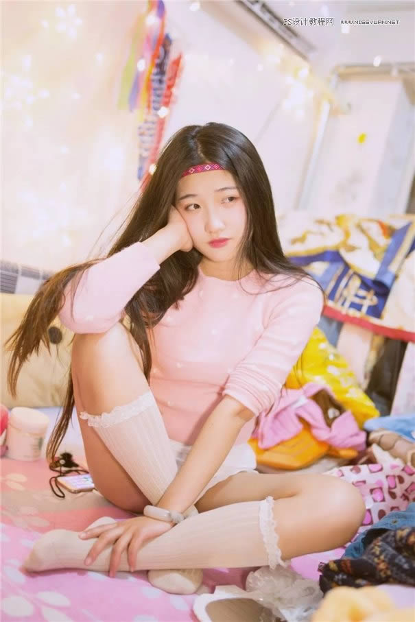 PS调出唯美粉色少女闺房浪漫照片