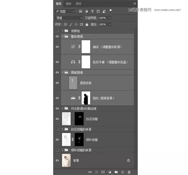 Photoshop调出真人照片工笔画效果