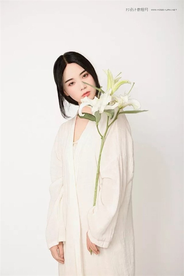 Photoshop调出真人照片工笔画效果