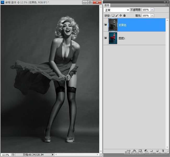 Photoshop制作时尚怀旧风格人物海报图片