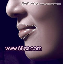 PS调出质感暗紫色短发女生头像照片