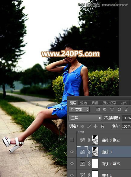 PS给女生照片添加傍晚霞光光影特效