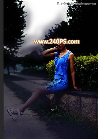 PS给女生照片添加傍晚霞光光影特效