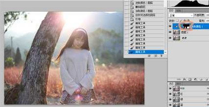 PS调出洋红暖色唯美逆光女孩照片