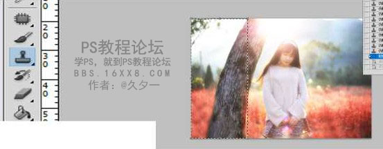 PS调出洋红暖色唯美逆光女孩照片