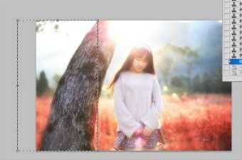 PS调出洋红暖色唯美逆光女孩照片