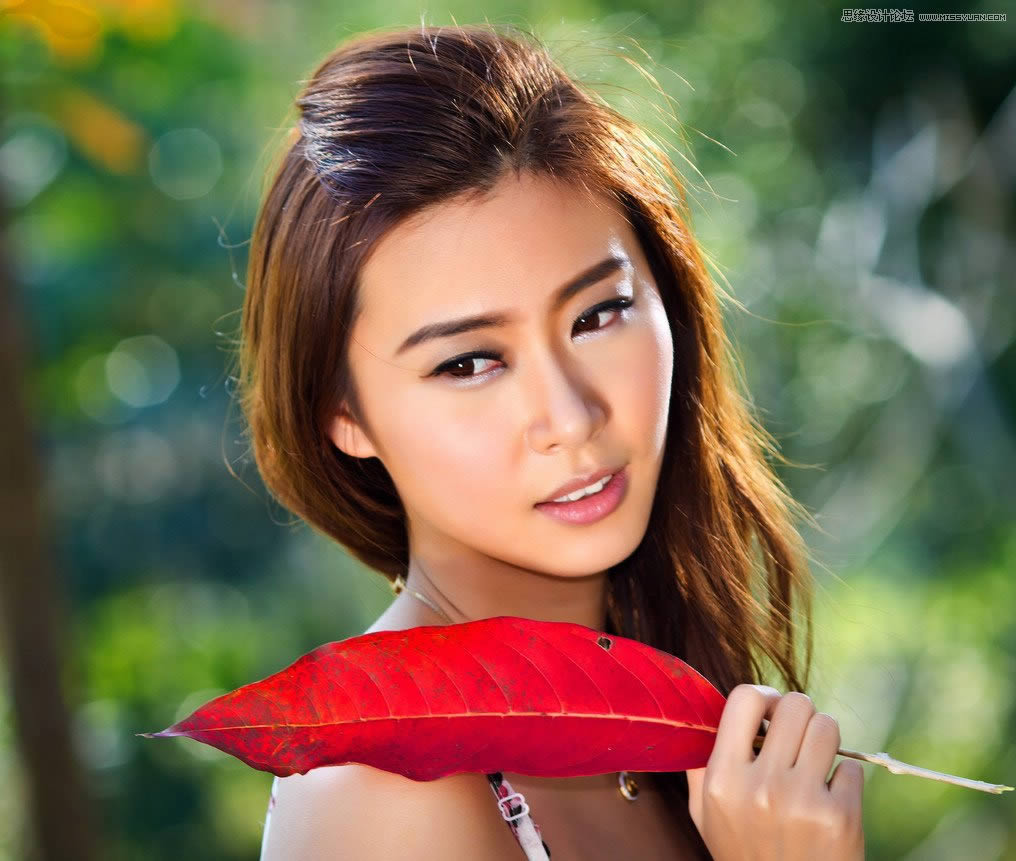 PS调出绚丽渐变色彩网纹效果人像照片