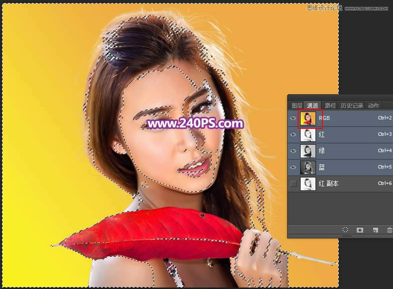 PS调出绚丽渐变色彩网纹效果人像照片